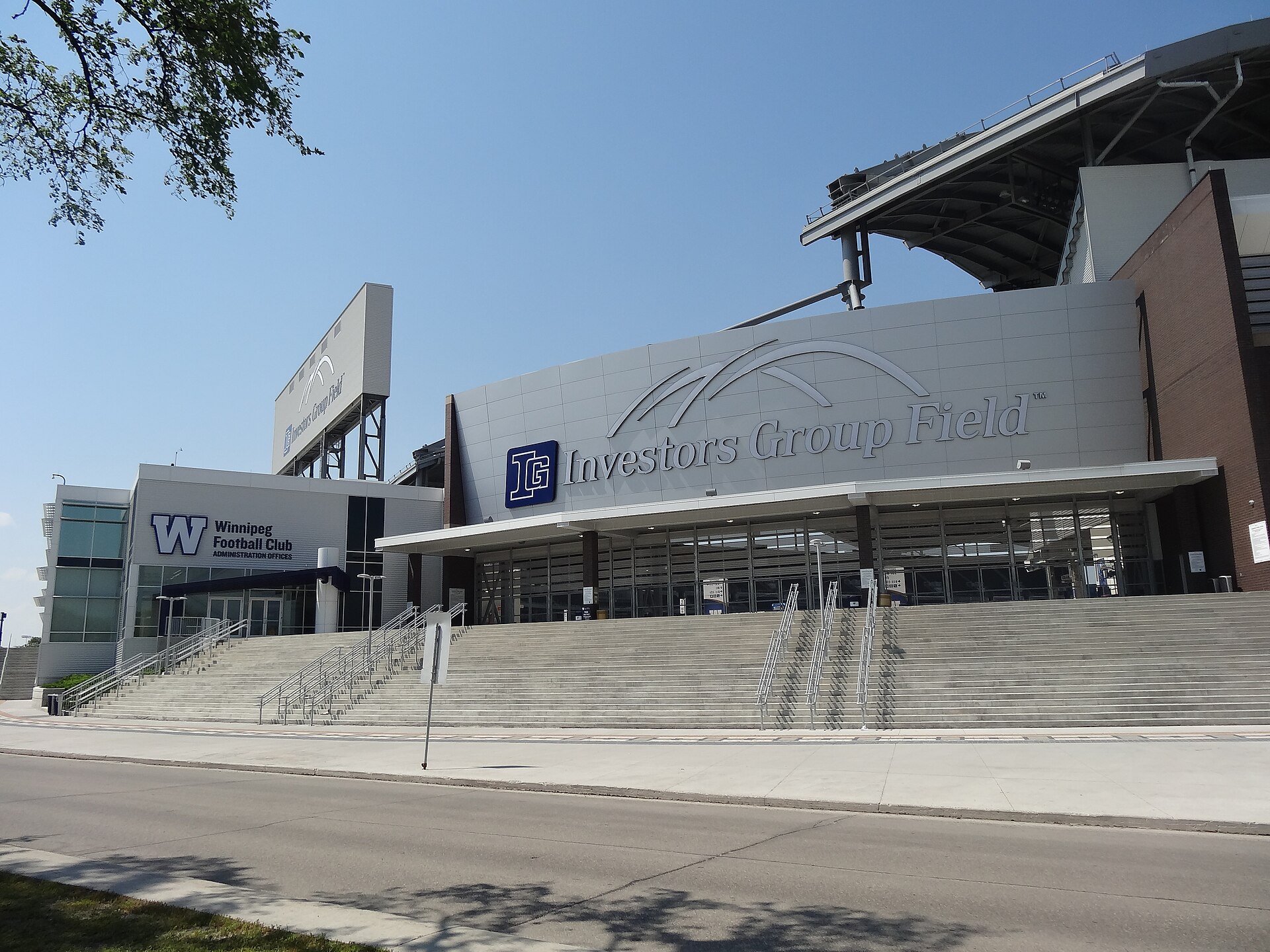 Investors Group Field entrance.